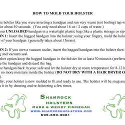 Wet Molding Instructions